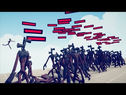 100x MINI SIREN HEAD vs GOD UNIT - Totally Accurate Battle Simulator TABS