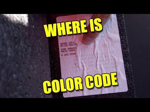 Where is Color Code Car Paint Number Info Sticker Audi...