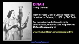 Judy Garland sings &quot;Dinah&quot; - Rare 1937 Radio Performance