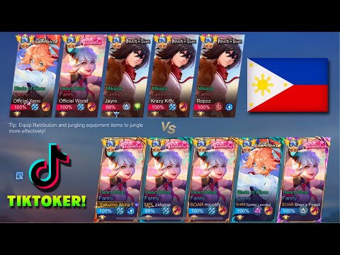 I INVITED ALL PHILIPPINE FANNY TIKTOKER TO 5V5 FANNY CREATION CAMP! (UNLIMITED CABLES) -MLBB