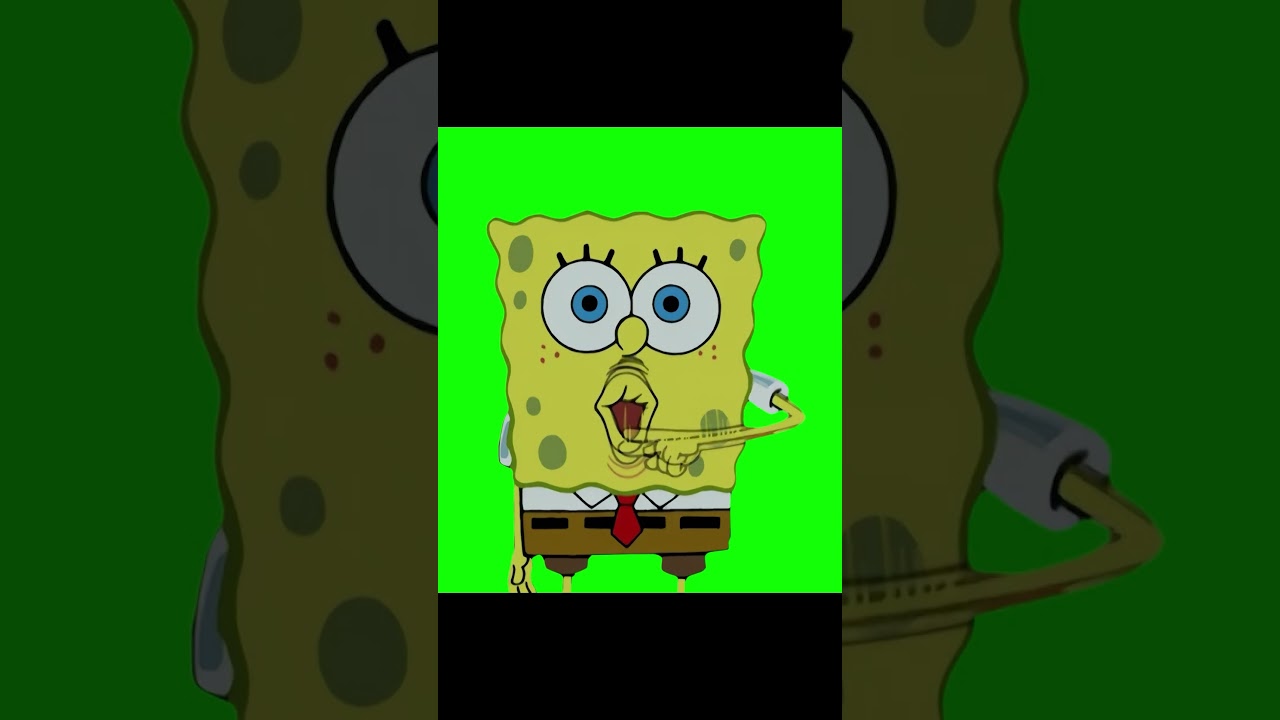 SpongeBob SquarePants going crazy meme - Green Screen