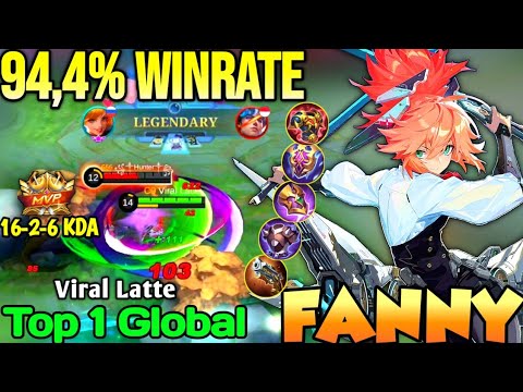 FANNY BEST BUILD IN 2022 | TOP 1 GLOBAL FANNY Viral Latte - MOBILE LEGENDS