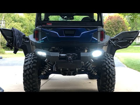 2020 Polaris General Thumper Fab rear bumper winch install and lights wired!