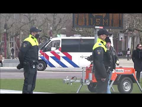 ME Ingezet bij Museumplein in Amsterdam + spoedvertrek vanaf Wibautstraat Amsterdam 14/03/2021