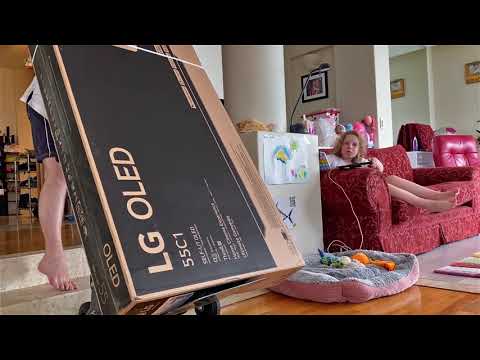 UNBOXING THE LG 55 OLED A1 TV//IS A1 SOUND PRO SUPERIOR TO NORMAL SOUND ON THE LG OLED A1 TV?//OLED