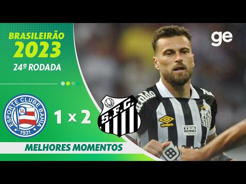 Gols e lances de Bahia x Santos