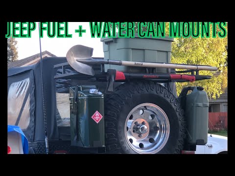 DIY Overland Jeep Wrangler Water & Fuel Cell Jerry Can Mounting Solutions  ( Hooke Road )