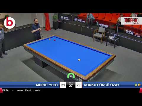 MURAT YURT & KORKUT ÖNCÜ ÖZAY Bilardo Maçı - 2023 ERKEKLER 1.ETAP-2.TUR