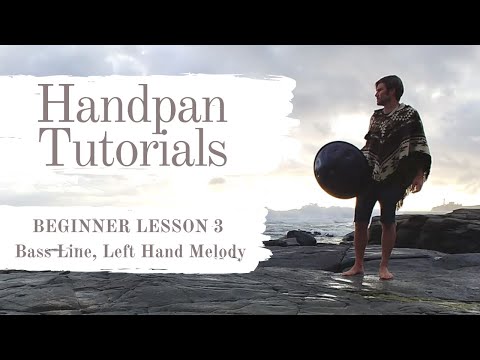 Handpan lesson 3 - beginners bass line with melody