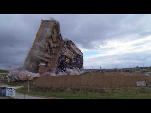 Sprengung Kraftwerk Thierbach am 21 10 2016