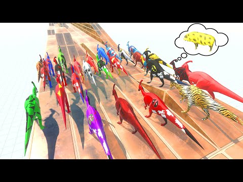 COLOR ALL PARASAUROLOPHUS RACE GET A EAT GOLD PIG ► Animal Revolt Battle Simulator