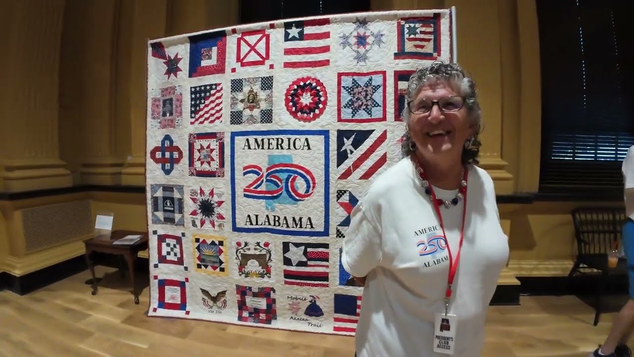 Rebecca's Amazing America's 250th Birthday Quilt - From Alabama's American Village On July 4th 2026.