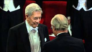 Mario Vargas Llosa receiving the Nobel Prize 2010!