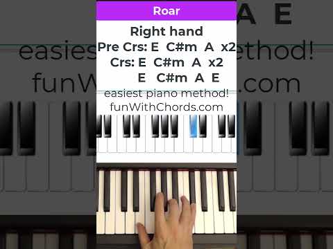 Roar - Katy Perry ( quick easy CHORDS tutorial) Right hand 😎
