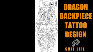 DRAGON BACKPIECE TATTOO DESIGN