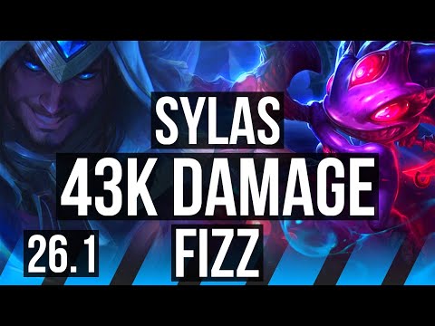 SYLAS vs FIZZ (MID) | 43K damage | KR Grandmaster | 26.1