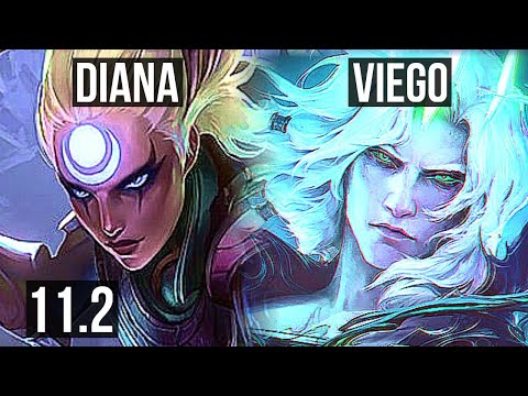 DIANA vs VIEGO (MID) | 600+ games, 800K mastery, 11/4/10, Rank 13 Diana | BR Grandmaster | v11.2