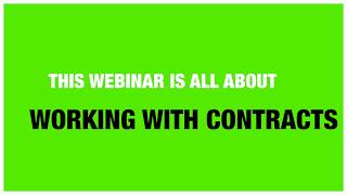 Webinar: Contracts- Avoiding Risk and Preventing Things from Going Very Wrong with Nancy Herzig