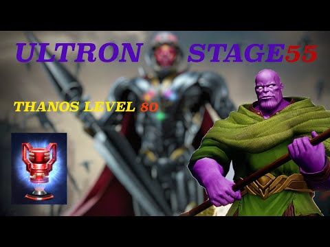Buffed Thanos vs Ultron WBL Stage 55 | Lvl 80 with Mighty Energy | Marvel Future Fight | MFF