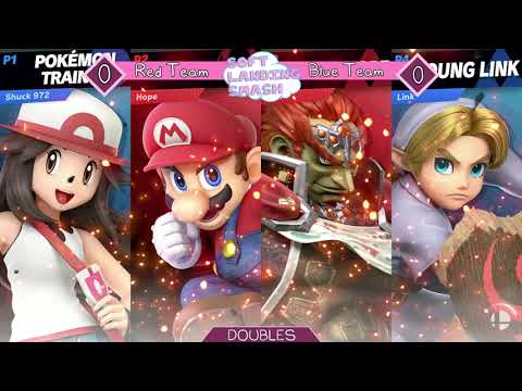Shuck/WolfLinkX (Blue Team) vs. SquireLynx/Hope (Red Team) Doubles - Soft Landing Smash #24