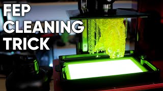 Resin 3D Printer Trick - FEP Cleaning #shorts