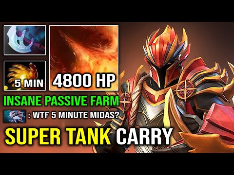 WTF 5Min Midas Super Carry Dragon Knight +840 GPM Insane Passive Farm EZ MMR Dota 2