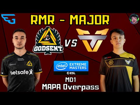GODSent vs TeamOne (Mapa Overpass - MD1) É RMR É MAJOR - Transmissão Gaules e bt0