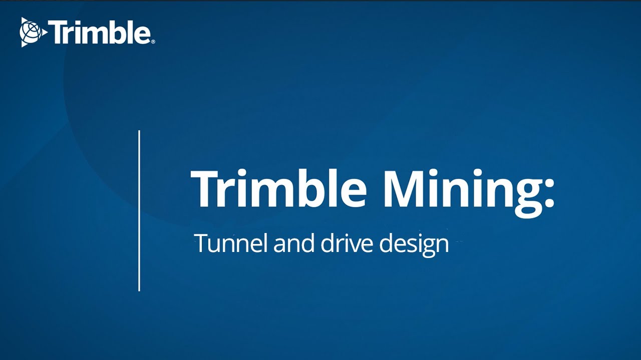 Trimble Mining Tutorial: Tunnel and drive design