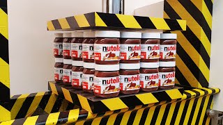 EXPERIMENT HYDRAULIC PRESS 100 TON vs 40 NUTELLA