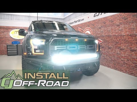 F-150 Raptor Rigid Industries LED Light Bar RDS-Series Pro Spot 40" Radiused 2017 Installation