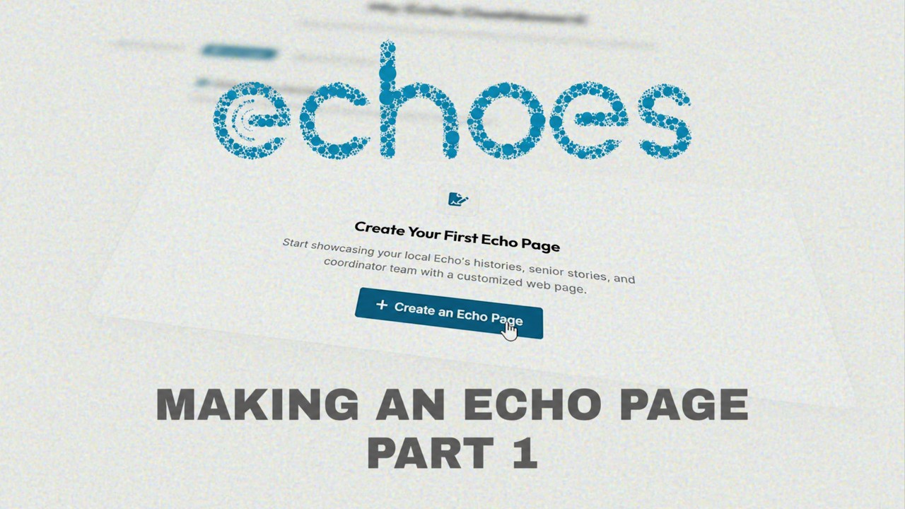 Page Editor Tutorials - How To Make And Customize Your Echo Page