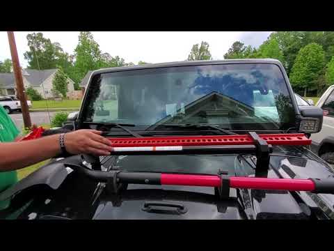 installing Hi-Lift jack on Jeep JK hood!
