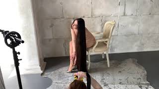 Download lagu Mila model of long hair. Nude dress. Backstage shooting. mp3