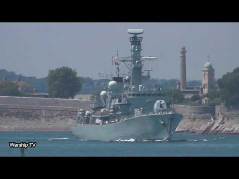 HMS NORTHUMBERLAND F238 LEAVES DEVONPORT NAVAL BASE AT MOUNT BATTEN - 23rd July 2018