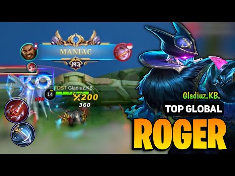 MANIAC! Roger Jungle Build [ Roger Best Build Top Global ] By Gladiuz.KB. - Mobile Legends
