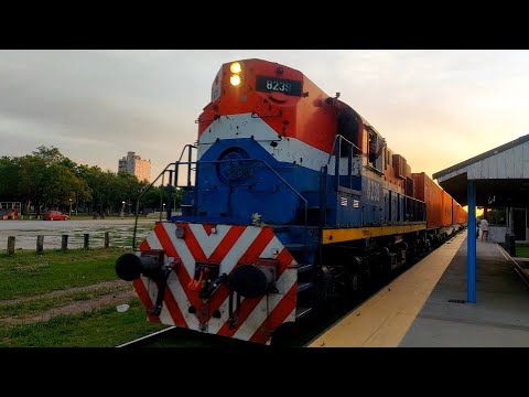 [4K] Colorido tren de NCA con destino a Ferreyra pasando por Marcos Juárez al amanecer!!!!!!
