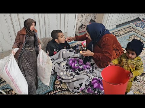 Wall insulation in the rain Manually.Curd production at Taybeh Farm