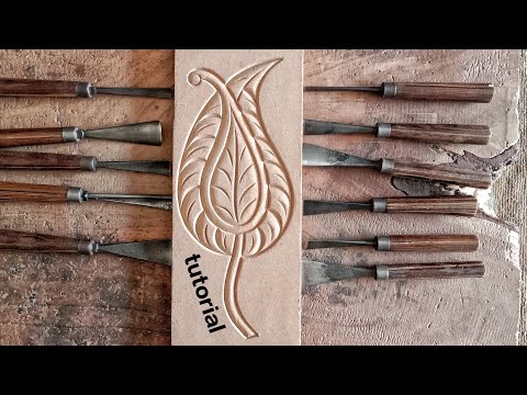 leaf carving ,wood carving,for beginners wood ,carving flower and leaf