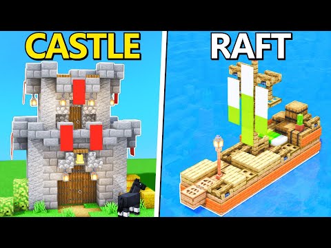 Insane Minecraft Build Challenge: 3 Houses in 3 Days!