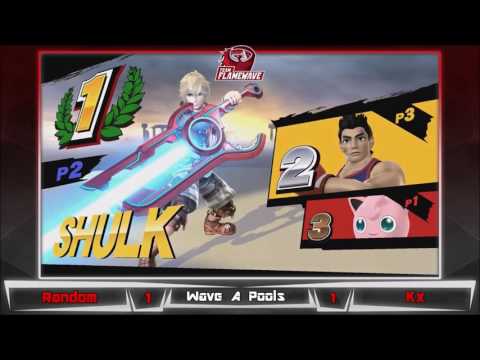 Team Flamewave: One Year Anniversary - Random (Bayonetta, Shulk) vs Kx (Little Mac) Wave A Pools