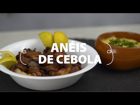 Anéis de cebola com bacon: um extra de sabor e crocância