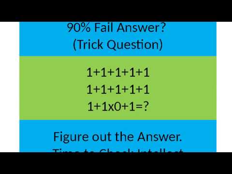 90% Fails Answer this simple question. Trick Math Question.1+1x0+1=?