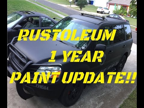 Rustoleum bed liner paint job 1 year update!