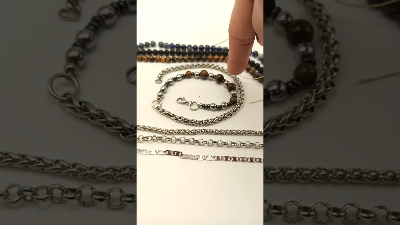 Come creare un bracciale da uomo doppio in acciaio e pietra dura
