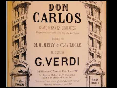 Cut numbers from Don Carlos's première (Woodcutters' chorus, Ballet, Act IV Duets, Trial Scene)