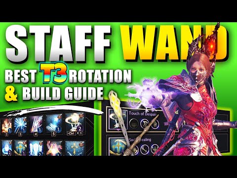 Throne and Liberty Staff Wand Build (Tier 3) Best PVP Battlegrounds Build/Best Rotation DPS &Healing