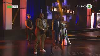 Mandla Gaduka accepts for Best Actor video
