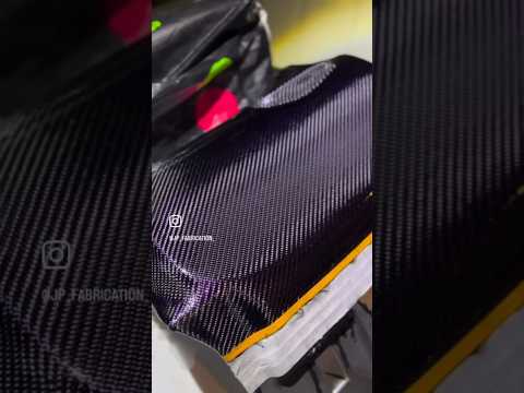 Carbon fiber skinning process. #compositeenvisionscreated #carbonfiber