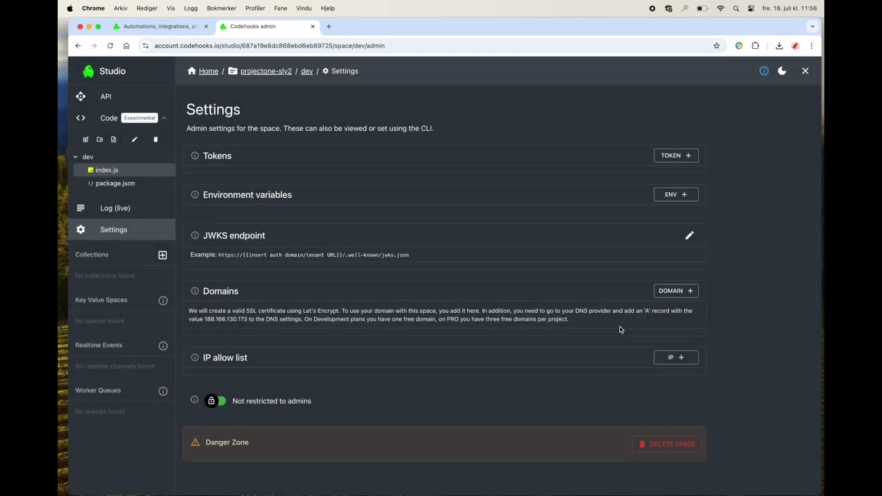 Codehooks.io demo video Codehooks.io demo video