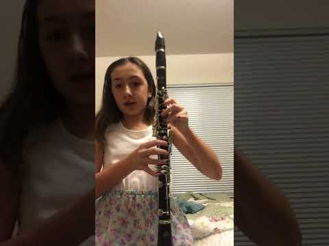 Pink panther learning on clarinet